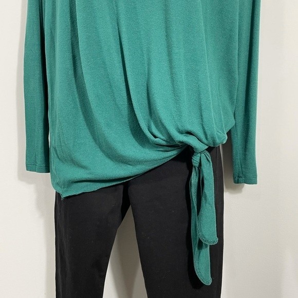 Caslon Green Dolman Sleeve Tie Front Sweater - Picture 3 of 10